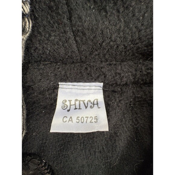 Handmade Shiva Patchwork Long Boho Hoodie Pre-Washed Cotton Black - Picture 12 of 12